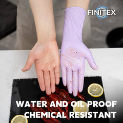 FINITEX Black Nitrile Gloves 5 Mil — Powder Free, Box of 100