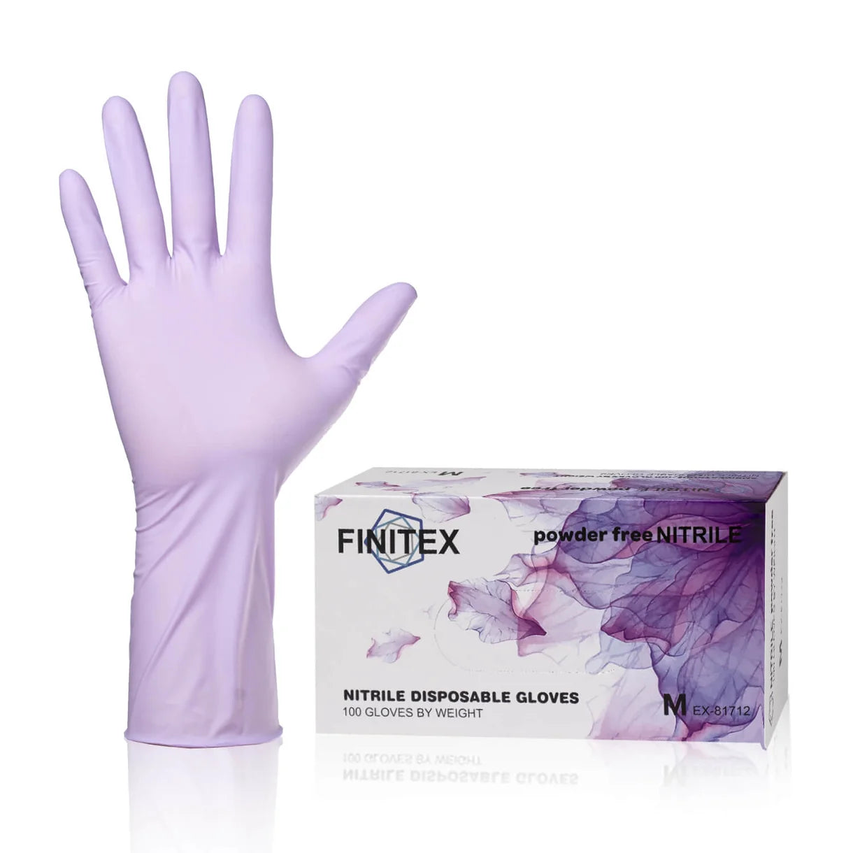 FINITEX Black Nitrile Gloves 5 Mil — Powder Free, Box of 100