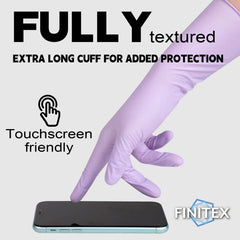 FINITEX Black Nitrile Gloves 5 Mil — Powder Free, Box of 100