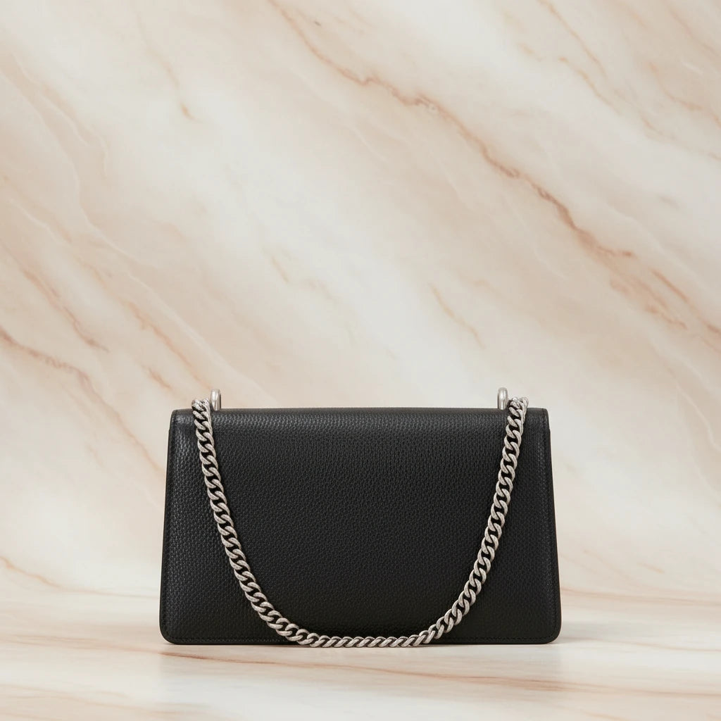 Gucci Dionysus Small Shoulder Bag — Black Leather