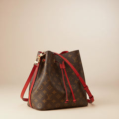 Louis Vuitton NeoNoe MM bucket bag in Monogram canvas with drawstring top and adjustable leather strap