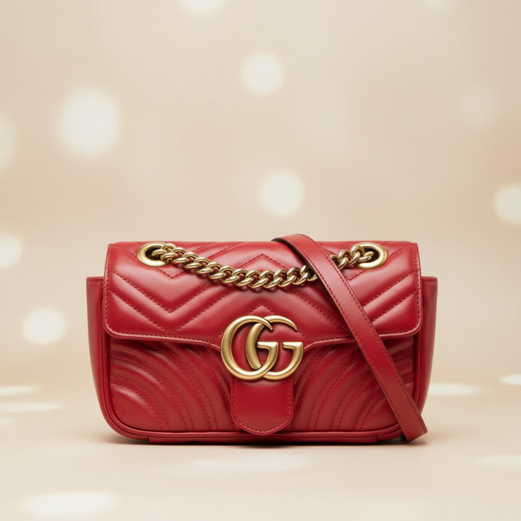 Gucci GG Marmont Small Shoulder Bag — Matelassé Leather