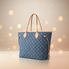 Louis Vuitton Neo Neverfull MM — Blue Monogram Denim